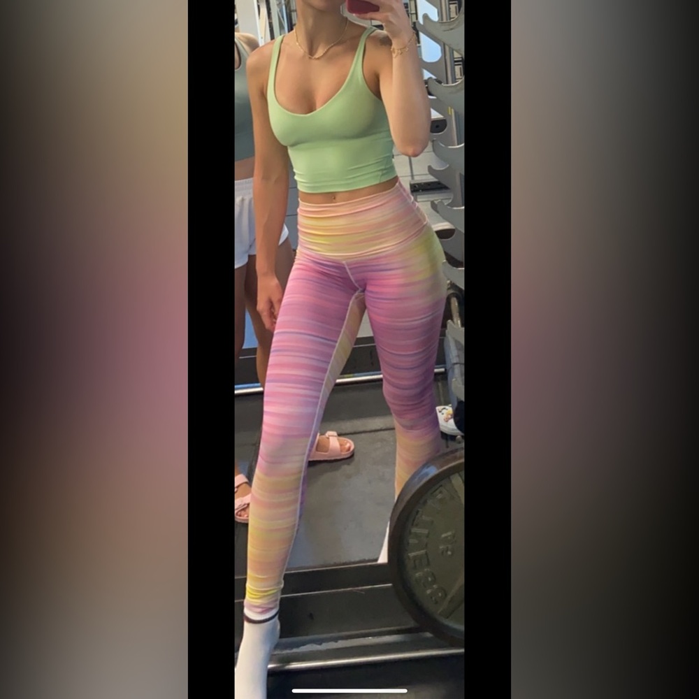 Tree of Life Pastel Striped Leggings